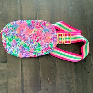Disney Pink and Green Floral Crossbody Bag